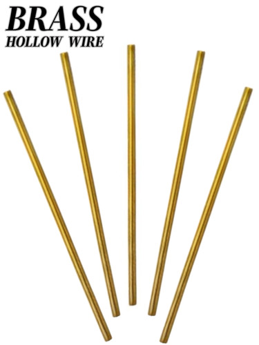 Brass hollow bushing wire 5pcs - hollow,
