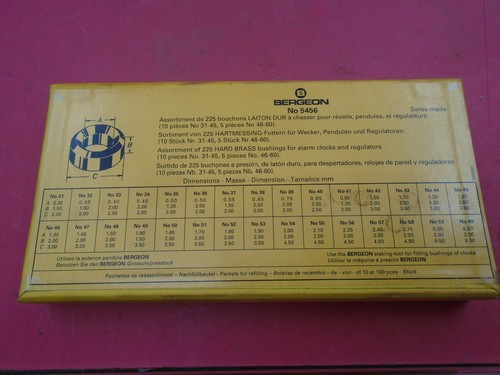 Hard brass clock bushings - hard,