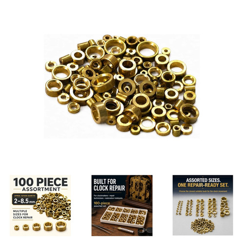 Brass clock bushings - clock, assorted
